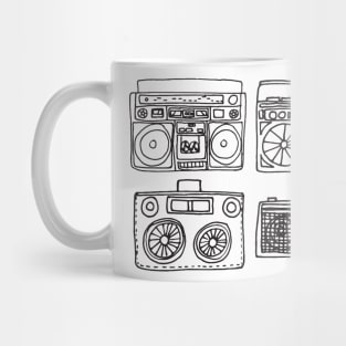 Retro Boomboxes Quad Mug